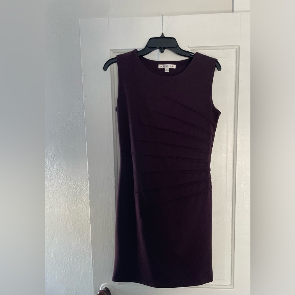 Aa Studio Rich Plum Midi Dress